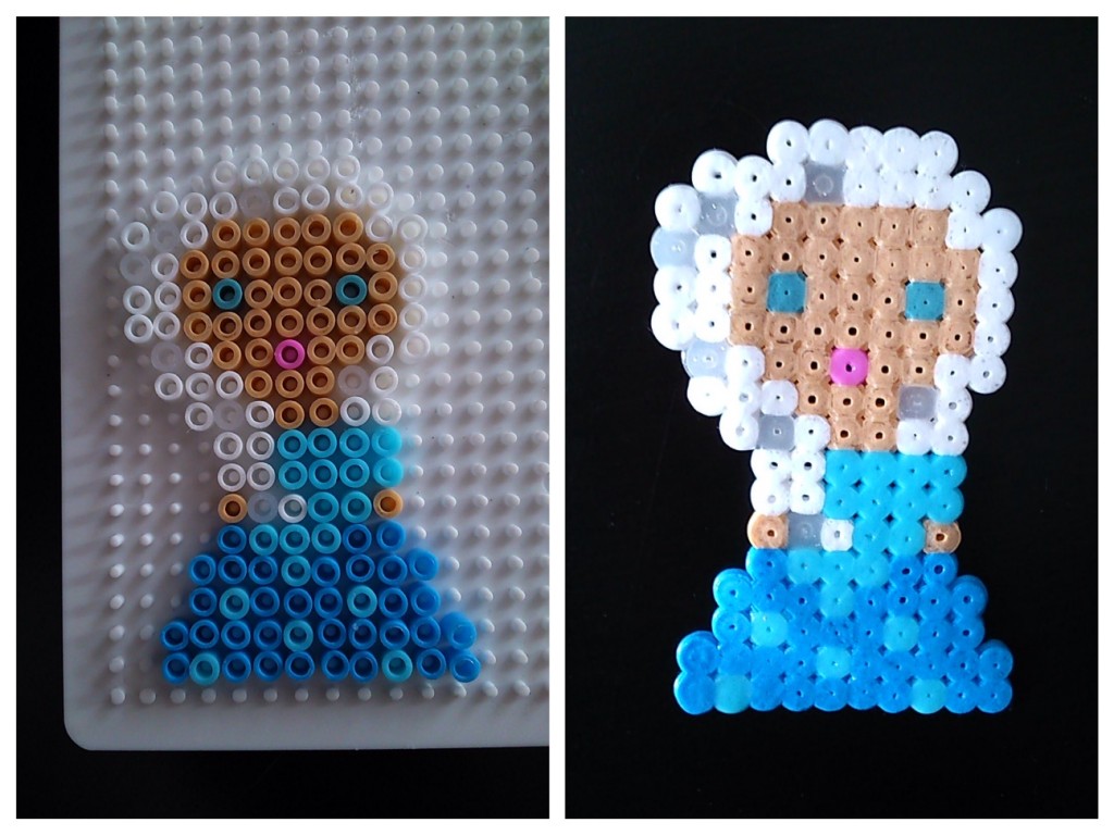 Reine des neiges Elsa en perles à repasser